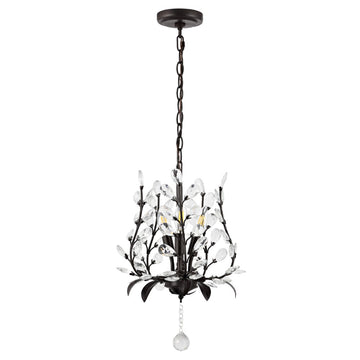 Diantha 28.5" 7-Light Contemporary Bohemian Iron/Acrylic LED Pendant - JONATHAN Y